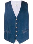 Hackett Washed Denim Waistcoat - Blue