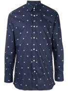 Gieves & Hawkes All-over Logo Print Shirt - Blue