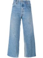 Re/done Levi's Cropped Flared Jeans - Blue