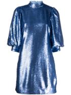 Ganni Sequin Mini Dress - Blue