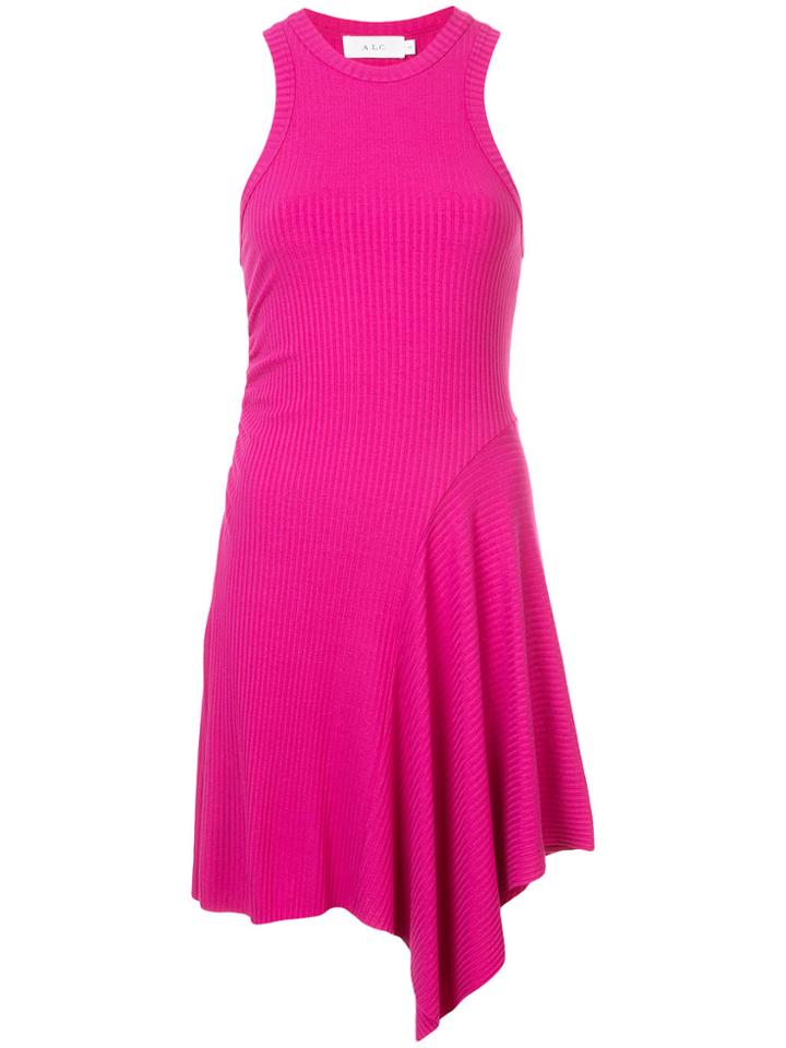 A.l.c. Ribbed Flared Dress - Pink & Purple