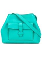 Loro Piana Globe Bandouliere Crossbody Bag, Blue, Calf Leather/lamb Skin