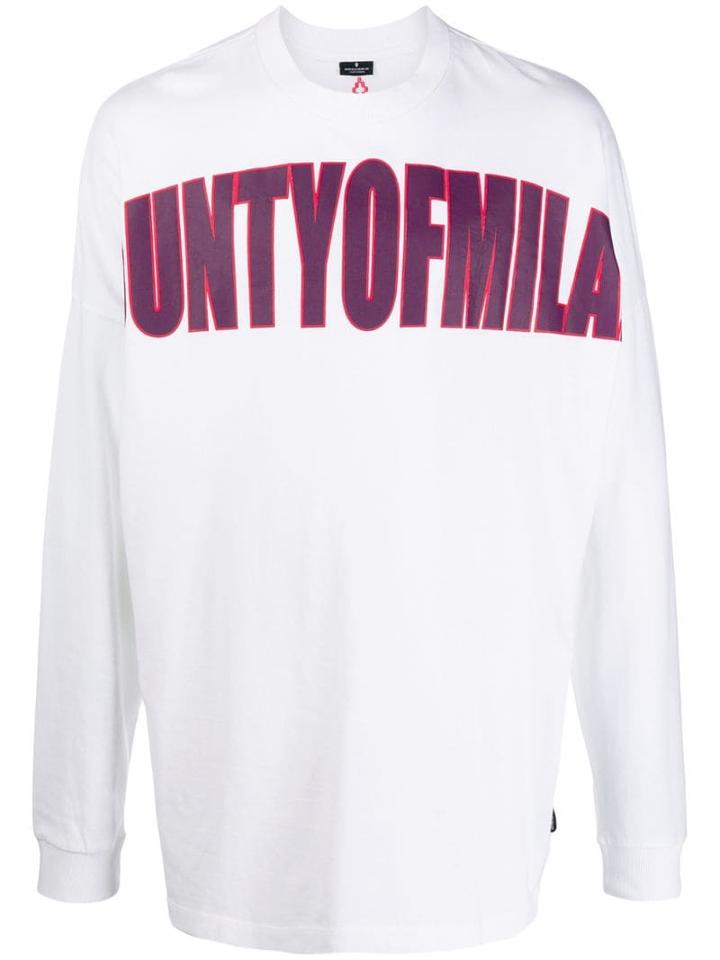 Marcelo Burlon County Of Milan Logo Print Sweatshirt - White