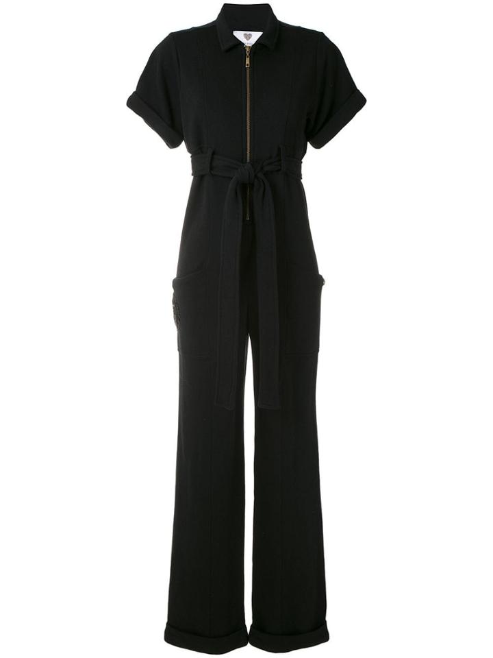 Andrea Bogosian Pepita Belted Jumpsuit - Black