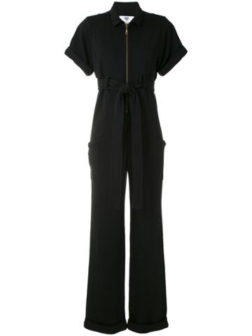Andrea Bogosian Pepita Belted Jumpsuit - Black