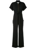Andrea Bogosian Pepita Belted Jumpsuit - Black