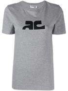 Courrèges Contrast Logo T-shirt - Grey