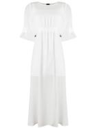 Marc Ellis Layered Empire Line Dress - White