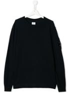 Cp Company Kids Teen Logo Plaque Jumper - Blue
