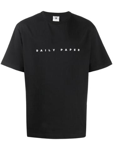 Daily Paper Embroidered Logo T-shirt - Black