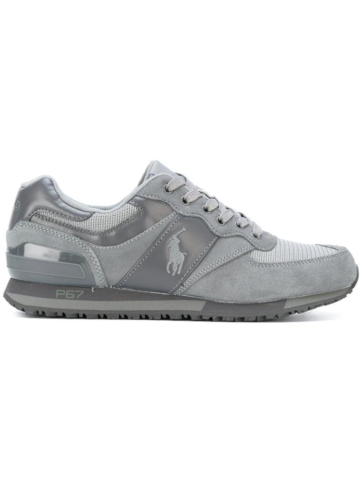 Polo Ralph Lauren Lace-up Logo Sneakers - Grey