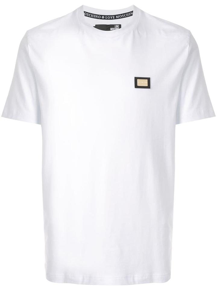 Love Moschino Metallic Plate T-shirt - White