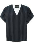 Erika Cavallini Striped V-neck Top