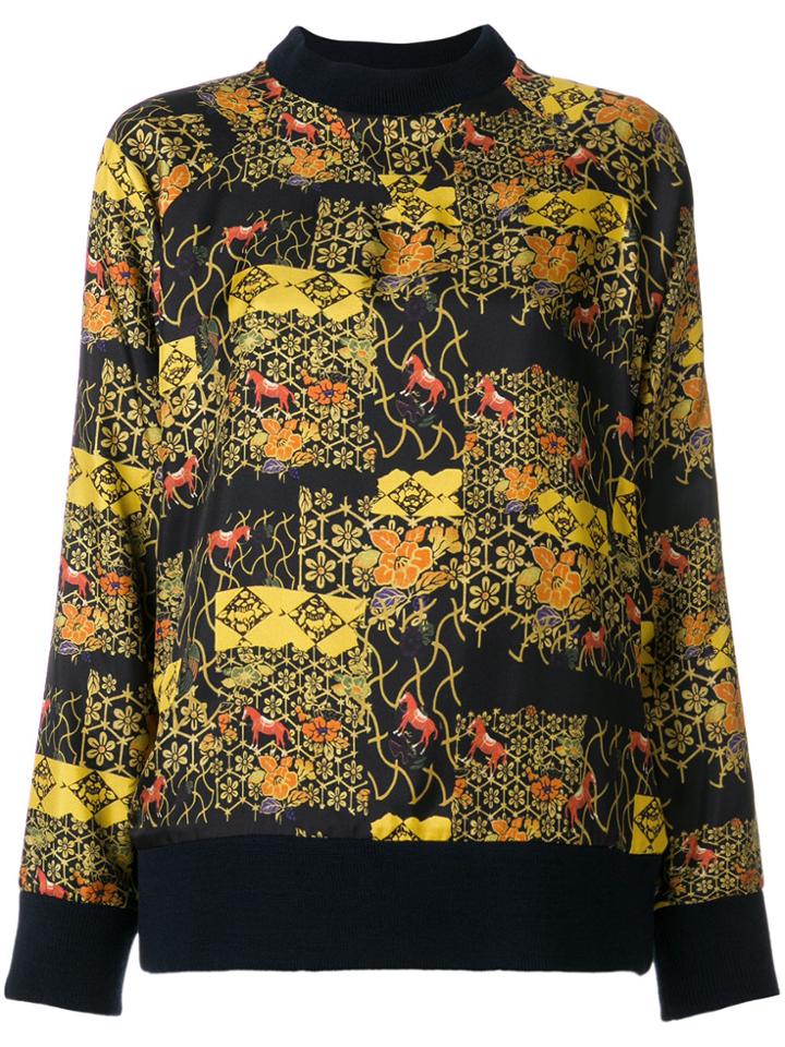 Roseanna Floral Print Jumper - Yellow & Orange