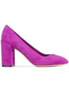 Salvatore Ferragamo Block Heel Pumps - Pink & Purple