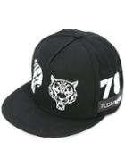 Plein Sport Tiger Print Cap, Men's, Black, Cotton/polyester