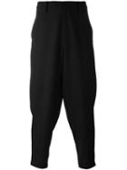 Yohji Yamamoto Drop-crotch Trousers, Men's, Size: 3, Black, Cupro/wool