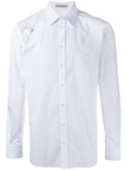 Alexander Mcqueen Harness Shirt, Men's, Size: 15, White, Cotton/spandex/elastane
