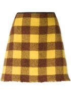 No21 Checked Skirt, Women's, Size: 42, Brown, Acetate/viscose/alpaca/virgin Wool