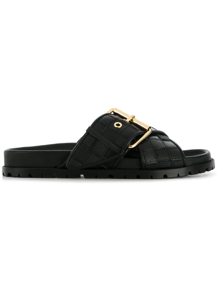 Sacai Buckle Open-toe Sandals - Black