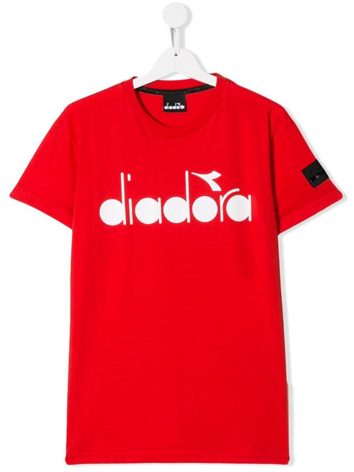 Diadora Junior Teen Logo Print T-shirt - Red