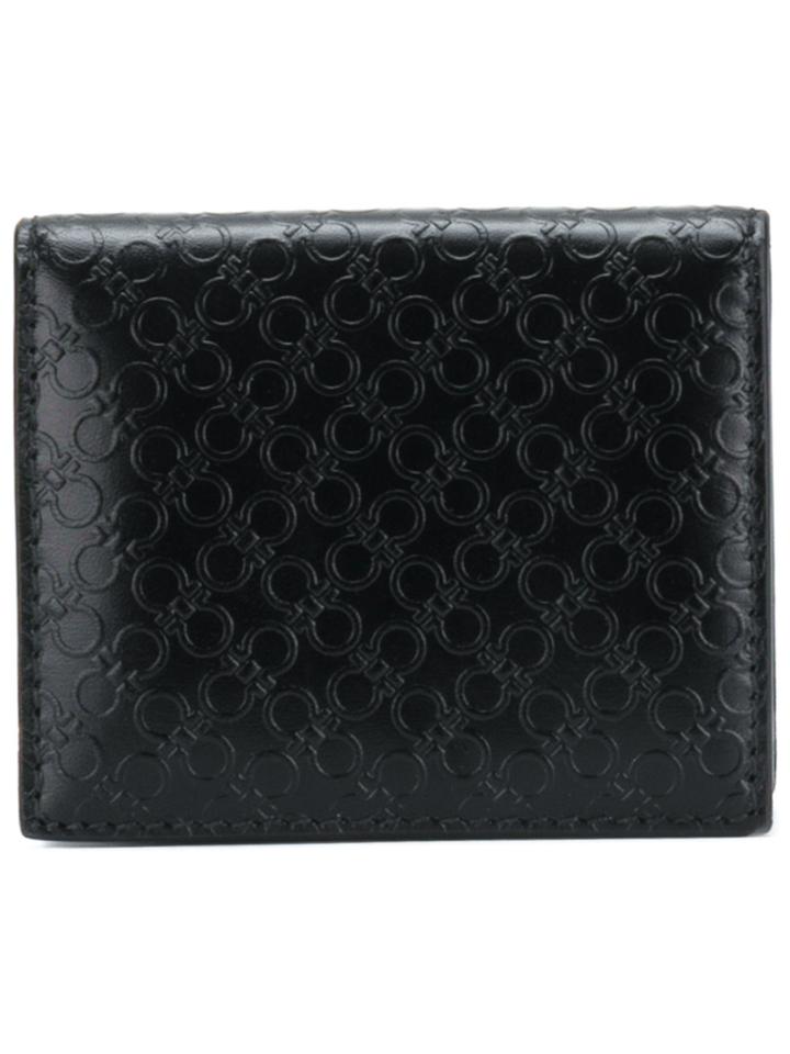 Salvatore Ferragamo Gancio Embossed Coin Pouch - Black