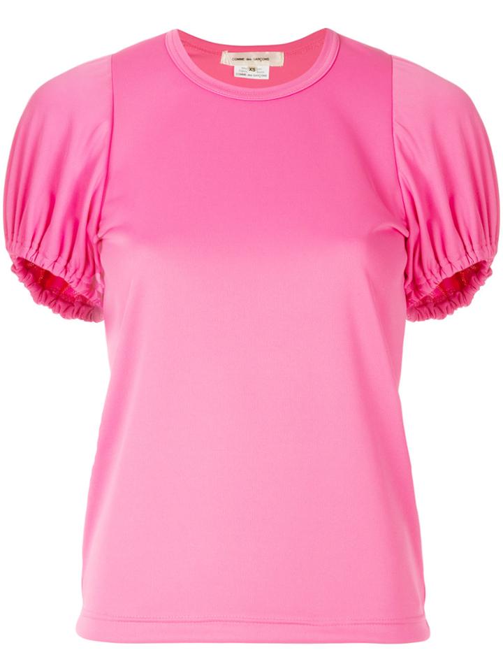 Comme Des Garçons Elasticated Cuff T-shirt - Pink & Purple