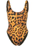 The Upside Leopard Print Swimming Costume - Brown