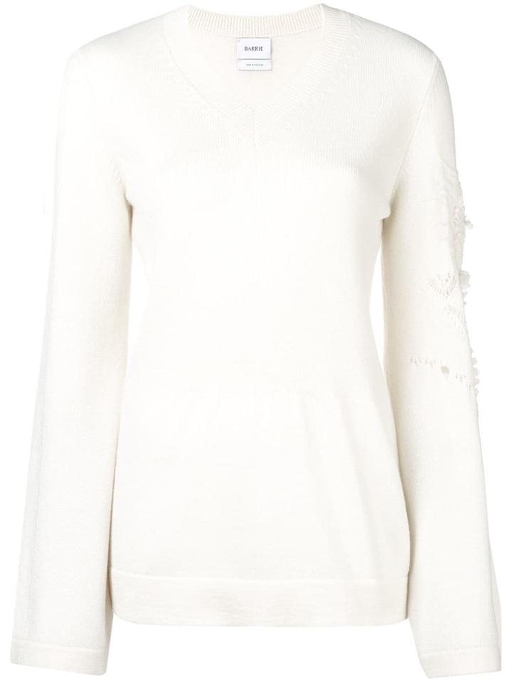 Barrie V-neck Pullover - White