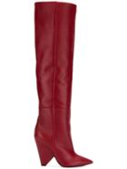 Saint Laurent Niki Knee-high Boots - Red