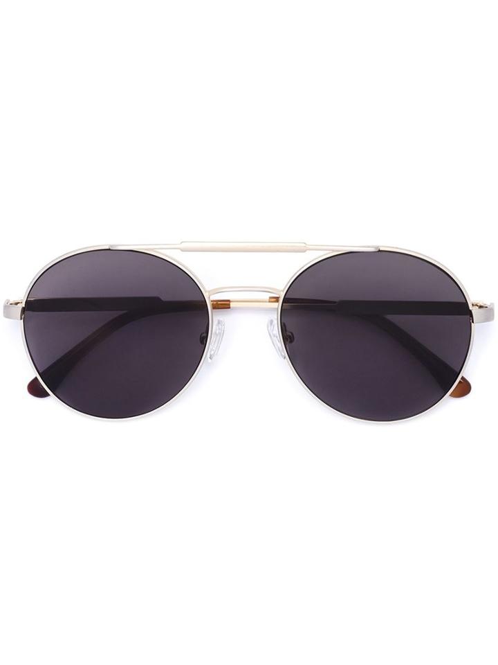 Vera Wang - Round Frame Sunglasses - Women - Metal (other) - One Size, Yellow/orange, Metal (other)