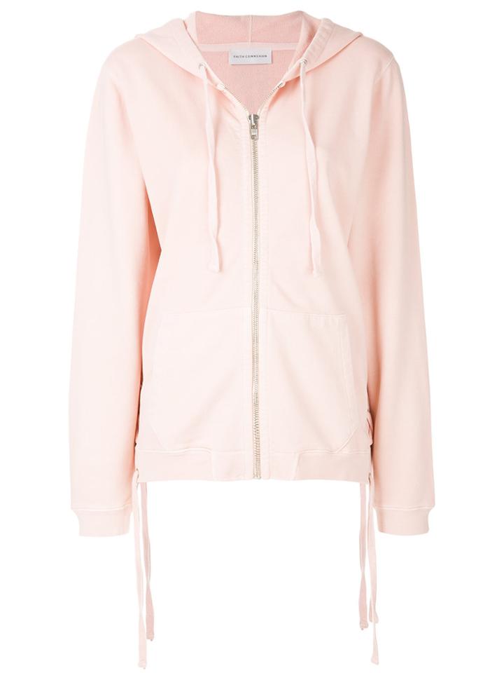 Faith Connexion Ny Laced Hooded Sweatshirt - Pink & Purple