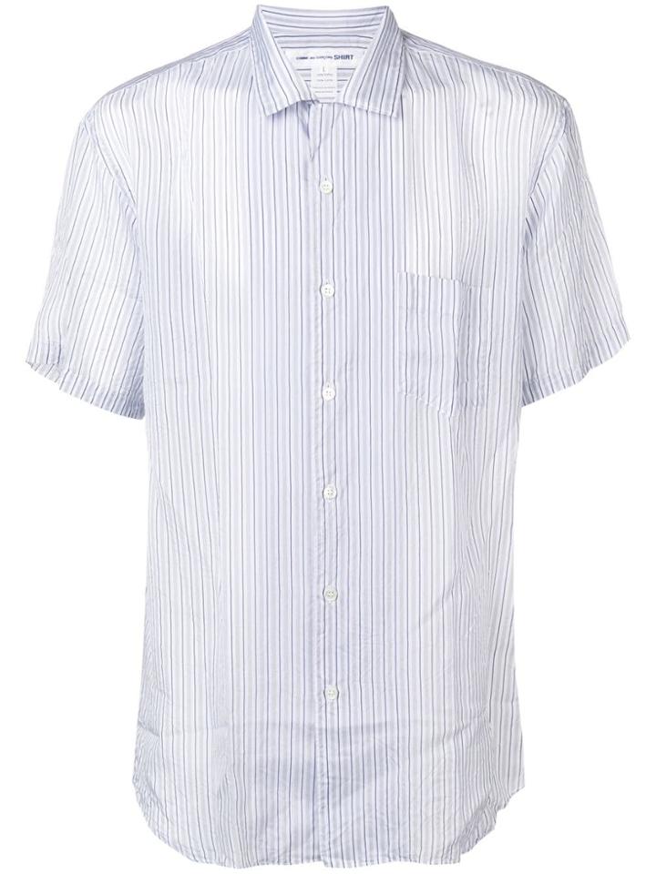 Comme Des Garçons Shirt Short-sleeve Striped Shirt - White