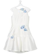 Mi Mi Sol Floral Detail Dress - White