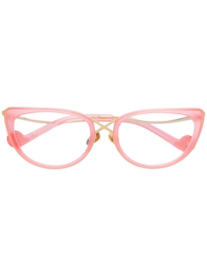 Anna Karin Karlsson The Cross Cat Eye Glasses - Pink & Purple