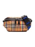 Burberry Multicoloured Check Cotton And Leather Belt Bag - Yellow &