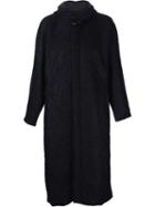 Pieter Textured Hooded Coat, Men's, Size: Medium, Black, Wool
