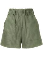 Matin Pinstripe Shorts - Green