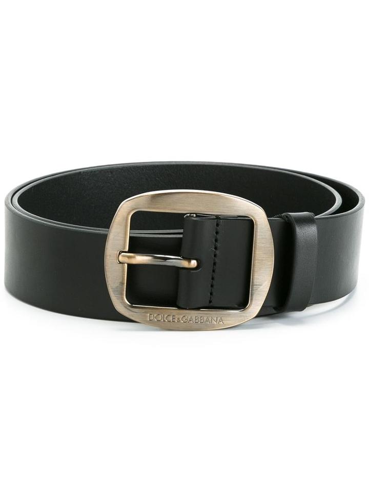 Dolce & Gabbana Classic Belt, Men's, Size: 90, Black, Calf Leather