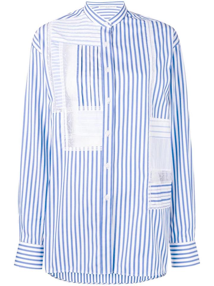 Ermanno Scervino Lace Inserts Shirt - Blue