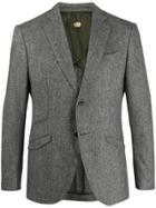 Maurizio Miri Fitted Single-breasted Blazer - Grey