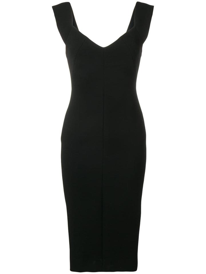 Victoria Beckham Fitted Sleeveless Dress - Black