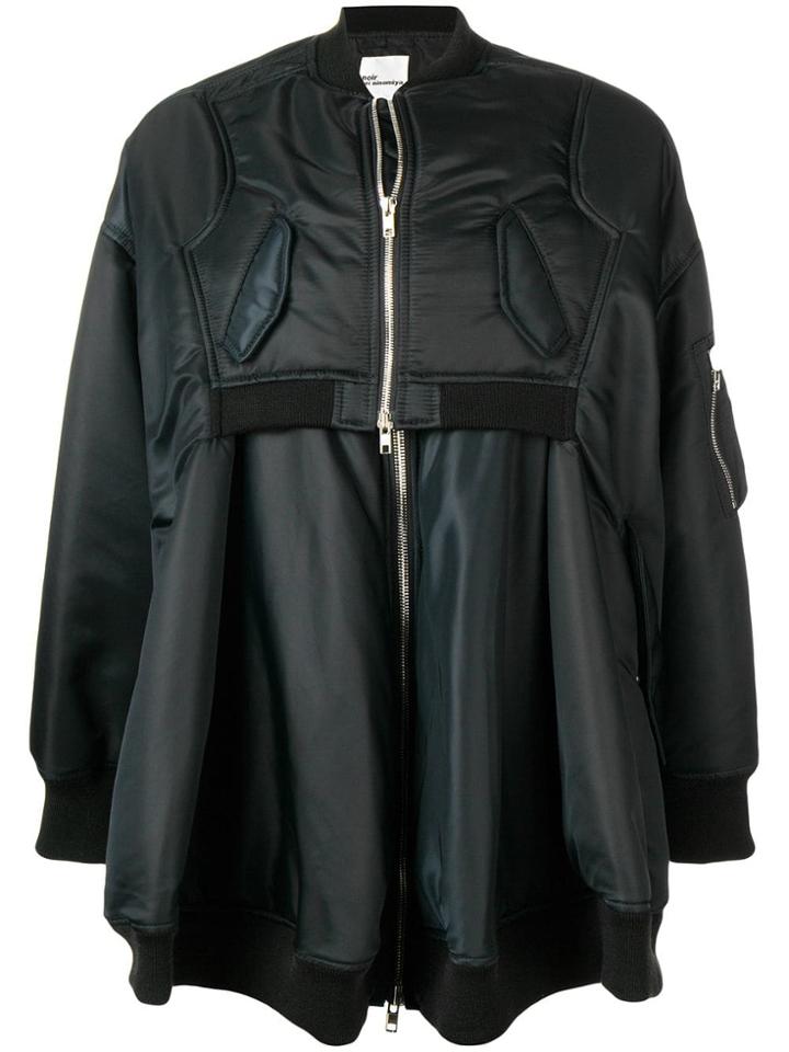 Comme Des Garçons Noir Kei Ninomiya Peplum Bomber Jacket - Black