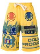 Blood Brother - Mid Week Swim Shorts - Men - Cotton/polyester - S, Yellow/orange, Cotton/polyester