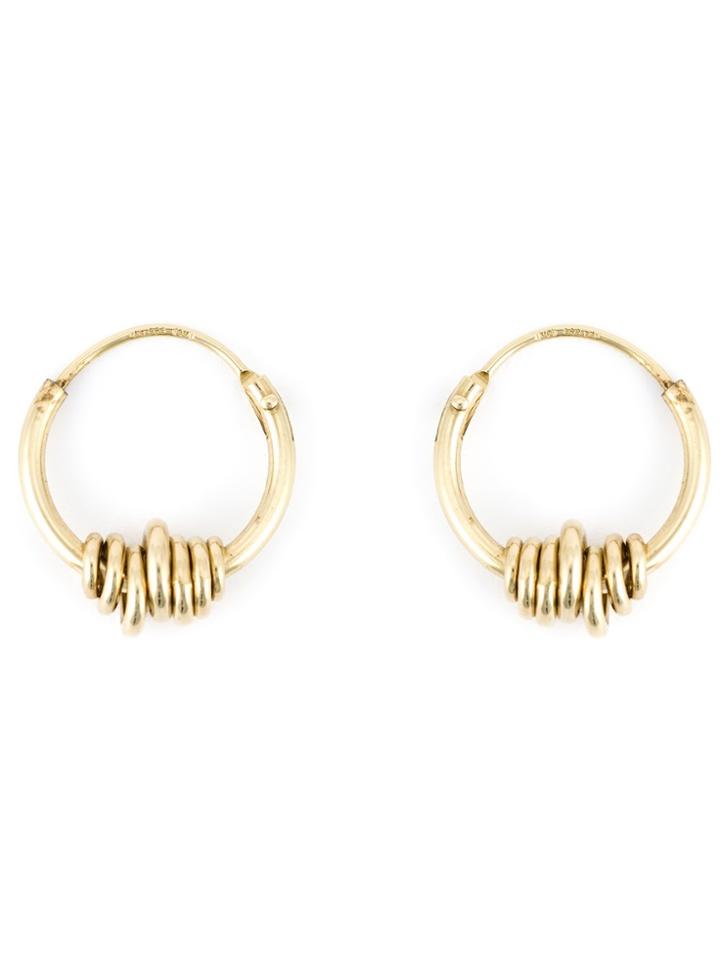 Wouters & Hendrix Wrapped Wire Hoop Earrings - Metallic