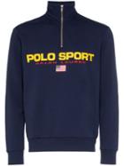 Polo Ralph Lauren Logo-print Zipped Sweatshirt - Blue