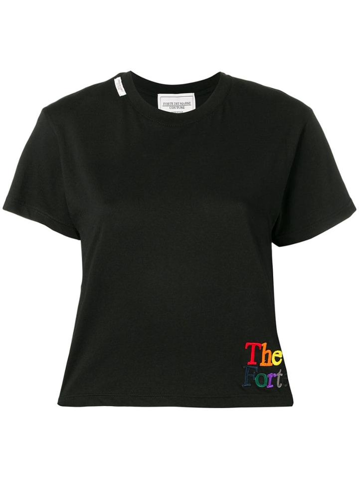 Forte Dei Marmi Couture Embroidered Logo T-shirt - Black