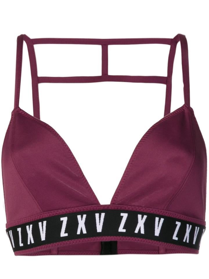 Versus Branded Bralet - Pink & Purple