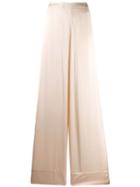 Jil Sander High-waist Wide-leg Flowing Trousers - Neutrals