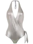 Adriana Degreas Wrap Style Argento Swimsuit - Silver